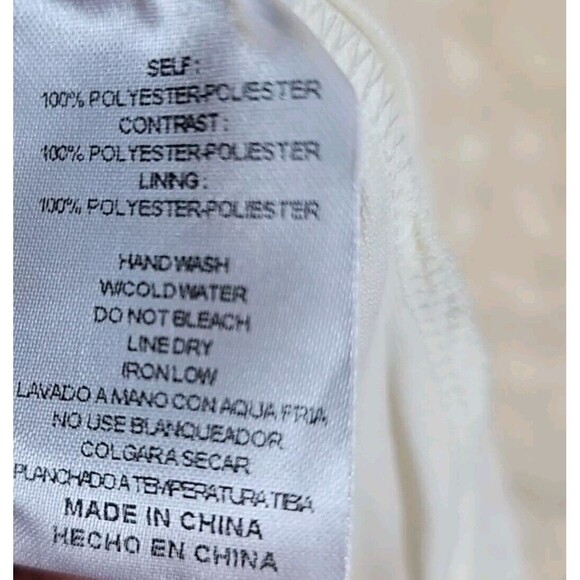 Pink Lily Long Shear Balloon Sleeves Swiss Dot Dress Beige Women Sz M Lined - Picture 9 of 11